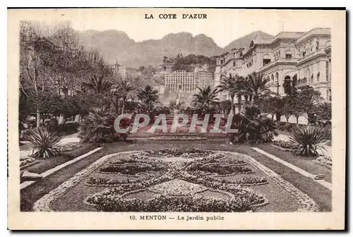 Ansichtskarte AK La Cote d'Azur menton le Jardin Public