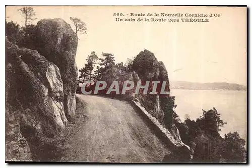 Cartes postales Route de la Nouvelle Corniche d'or un Coin de la Route vers Theoule