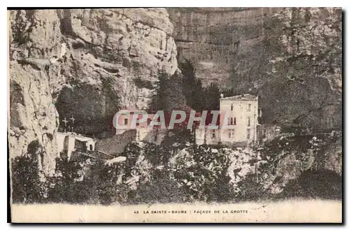 Cartes postales La Sainte Baume Facade de la Grotte