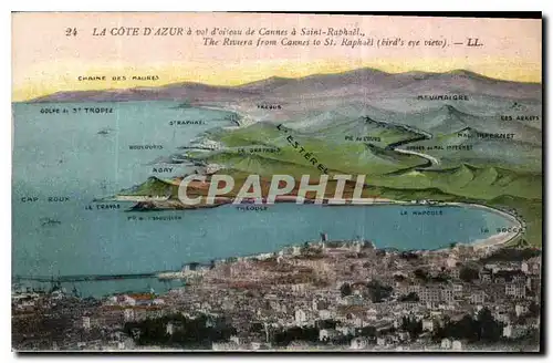 Cartes postales La Cote d'Azur a vol d'oisans a Saint Raphael