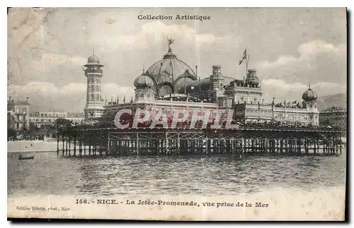 Cartes postales Nice la Jetee Promenade vue prise de la Mer