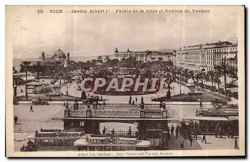 Cartes postales Nice Jardin Albert Ier Palais de la Jetee et Avenue de Verdun