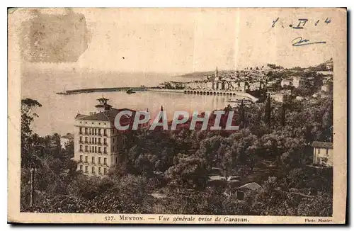 Cartes postales Menton vue generale prise de Garavan