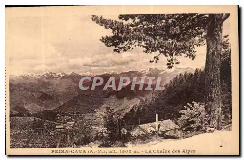 Cartes postales Peira Cava A M la Chaine des Alpes