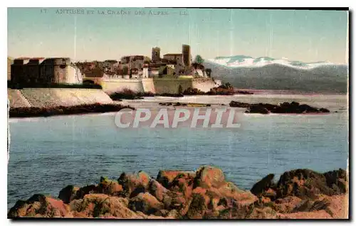 Cartes postales Antibes et la chaine des Alpes