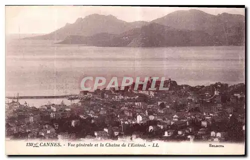 Cartes postales Cannes vue generale et la chaine de l'Esterel