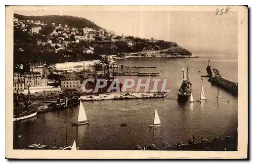 Ansichtskarte AK Cote d'Azur Artistique Nice Le Port et le mont Boron Bateau