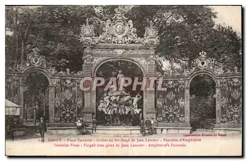 Ansichtskarte AK Nancy Place Stanislav Grilles en fer forge de Jean Lamour Fontaine d'Amphitrite