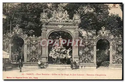 Ansichtskarte AK Nancy Place Stanislav Grilles en fer forge de Jean Lamour Fontaine d'Amphitrite