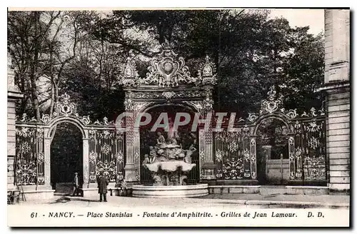 Cartes postales Nancy Place Stanislav Fontaine d'Amphitrite Grilles de Jean Lamour