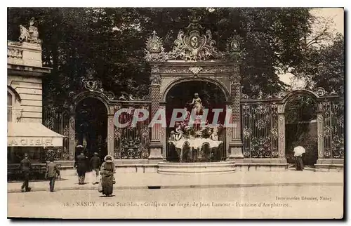 Ansichtskarte AK Nancy Place Stanislav Grilles en fer forge de Jean Lamour Fontaine d'Amphitrite