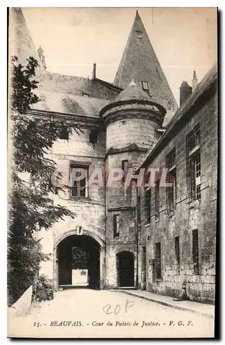Cartes postales Beauvais Cour du palais de Justice