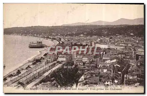 Cartes postales Nice vue generale Baie des Anges vue prise du Chateau