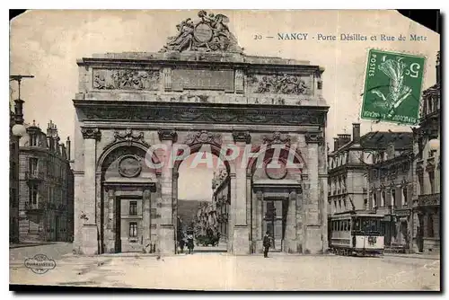 Ansichtskarte AK Nancy la Porte Desilles et Rue de Metz Tramway