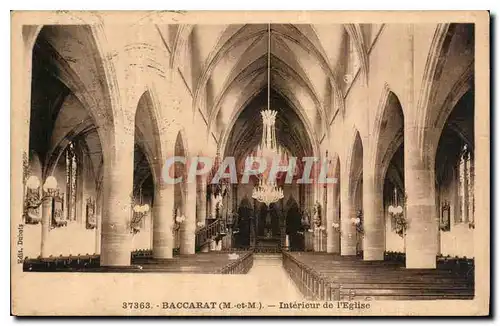 Cartes postales Baccarat M et M Interieur de l'eglise