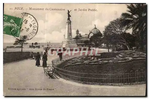 Cartes postales Nice Monument du Centenaire et jardin public