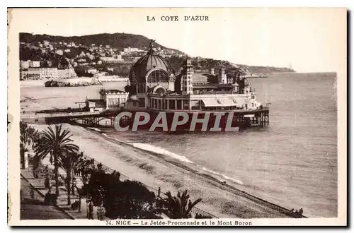 Ansichtskarte AK La Cote d'Azur Nice la Jetee Promenade et le Mont Boron