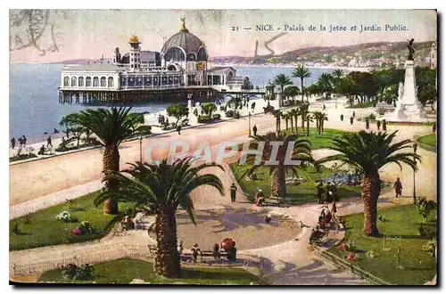 Cartes postales Nice Palais de la Jette et Jardin Public