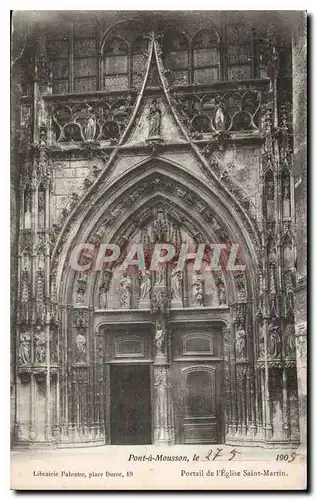 Cartes postales Pont a Mousson Portrail de l'Eglise Siantr Martin