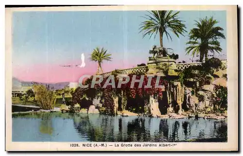 Cartes postales Nice A M la Grotte des jardins Albert Ier