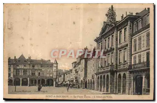 Cartes postales Pont a Mousson La Place Duroc L'Hotel de Ville