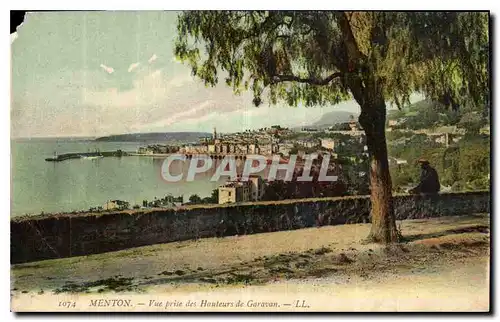 Cartes postales Menton Vue prise des Hauteurs de Garavan