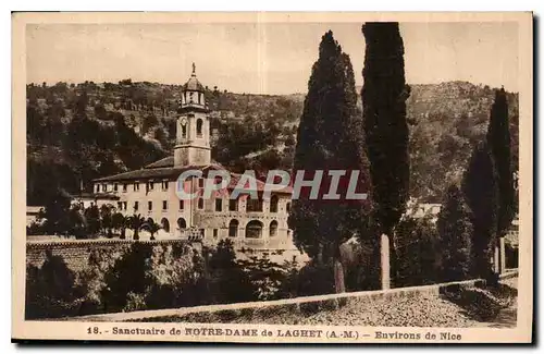 Cartes postales Sanctuaire de Notre Dame de Laghet A M Environs de Nice