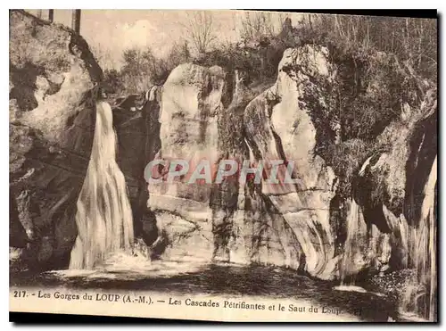 Cartes postales Les Gorges du Loup A M Les Cascades Petriiantes et le Saut du Loup