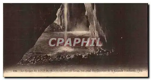 Ansichtskarte AK Les Gorges du Loup A M Le Saut du Loup vu prise des Cavernes de la Cascade Petrifiante