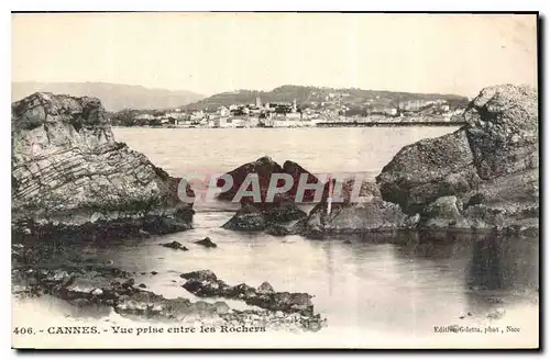 Cartes postales Cannes Vue prise entre les Rochers