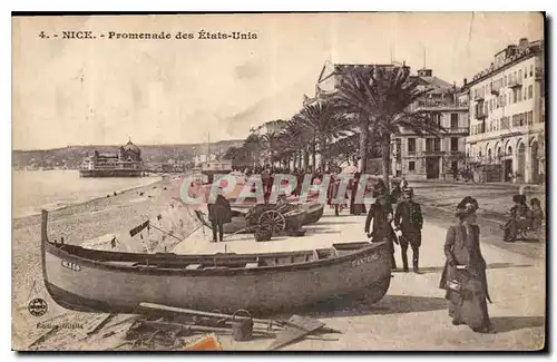 Cartes postales Nice Promenade des Etats Unis Bateaux