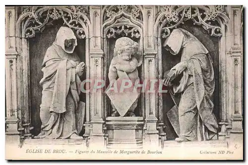 Ansichtskarte AK Eglise de Brou Figures du Mausolee de Marguerite de Bourbon