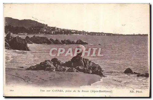 Cartes postales Vue sur Cannes prise de la Bocca Alpes Maritimes