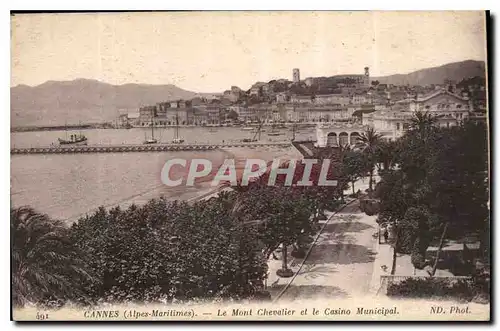 Cartes postales Cannes Alpes Maritimes Le Mont Chevalier et le Casino Municipal