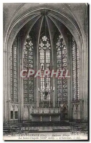 Cartes postales Saint Germer Oise Ancienne Abbaye La Sainte Chapelle L'Interieur