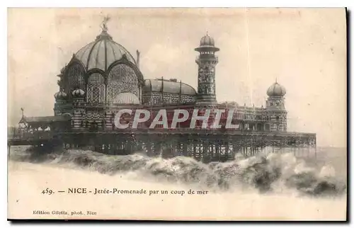 Cartes postales Nice Jetee Promenade Par un Coup de Mer