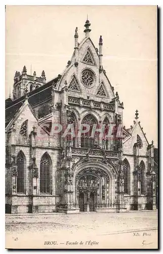 Cartes postales Brou Facade de l'Eglise