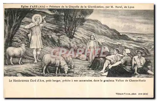Cartes postales Eglise d'Ars Ain peinture de la chapelle de la Glorification