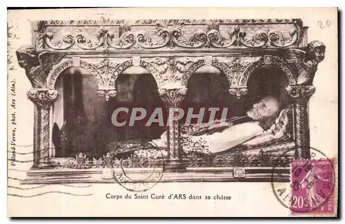 Cartes postales Corps du Saint Cure d'Ars dans sa chasse