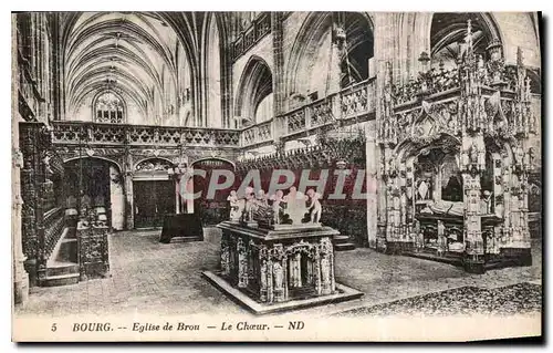 Cartes postales Bourg Eglise de Brou Le Choeur