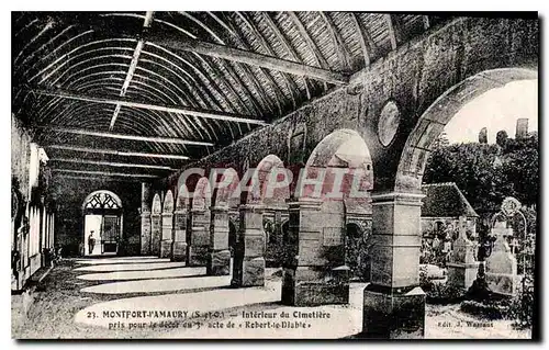 Cartes postales Montfort l'Amaury S et O Interieur du Cimetiere pris pour de decor du 3 acte de Robert le Diable