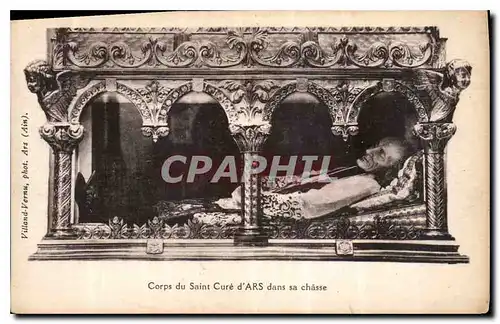 Cartes postales Corps du Saint d'Ars dans sa Chasse