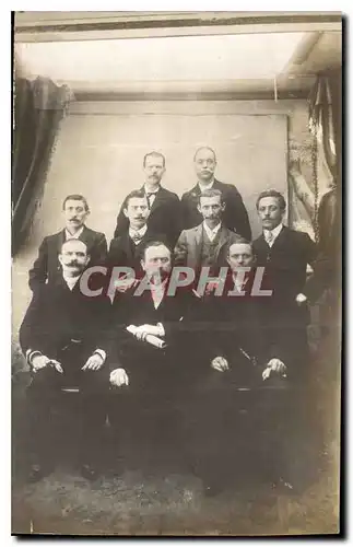 CARTE PHOTO Hommes pipe