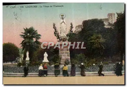 Ansichtskarte AK Lourdes La Vierge de l'Esplanade