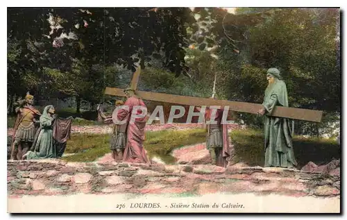 Ansichtskarte AK Lourdes Sixieme Station du Calvaire