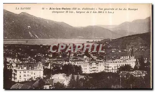 Cartes postales Aix les Bains Vue generale et Lac du Bourget
