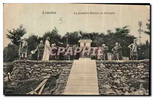 Cartes postales Lourdes La premiere Station du Calvaire