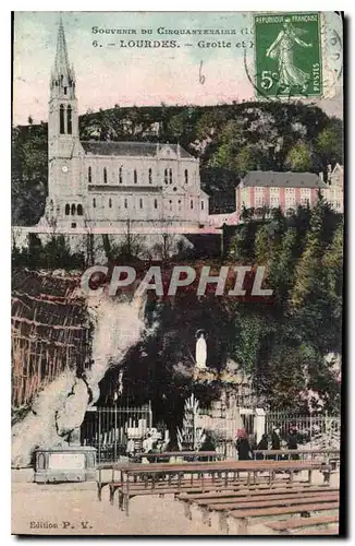 Cartes postales Souvenir de Cirquantenaire Lourdes Grotte