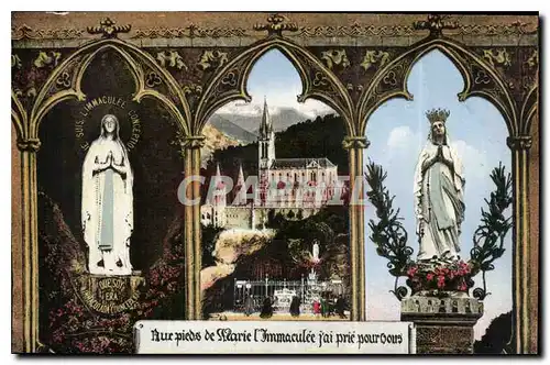 Cartes postales Aux pieds de Marie