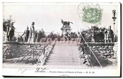 Cartes postales Lourdes Premiere Station du Chemin de Croix